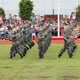 PLA soldiers perform for visitors on July 1, the anniversary of Hong Kong’s handover to Beijing.